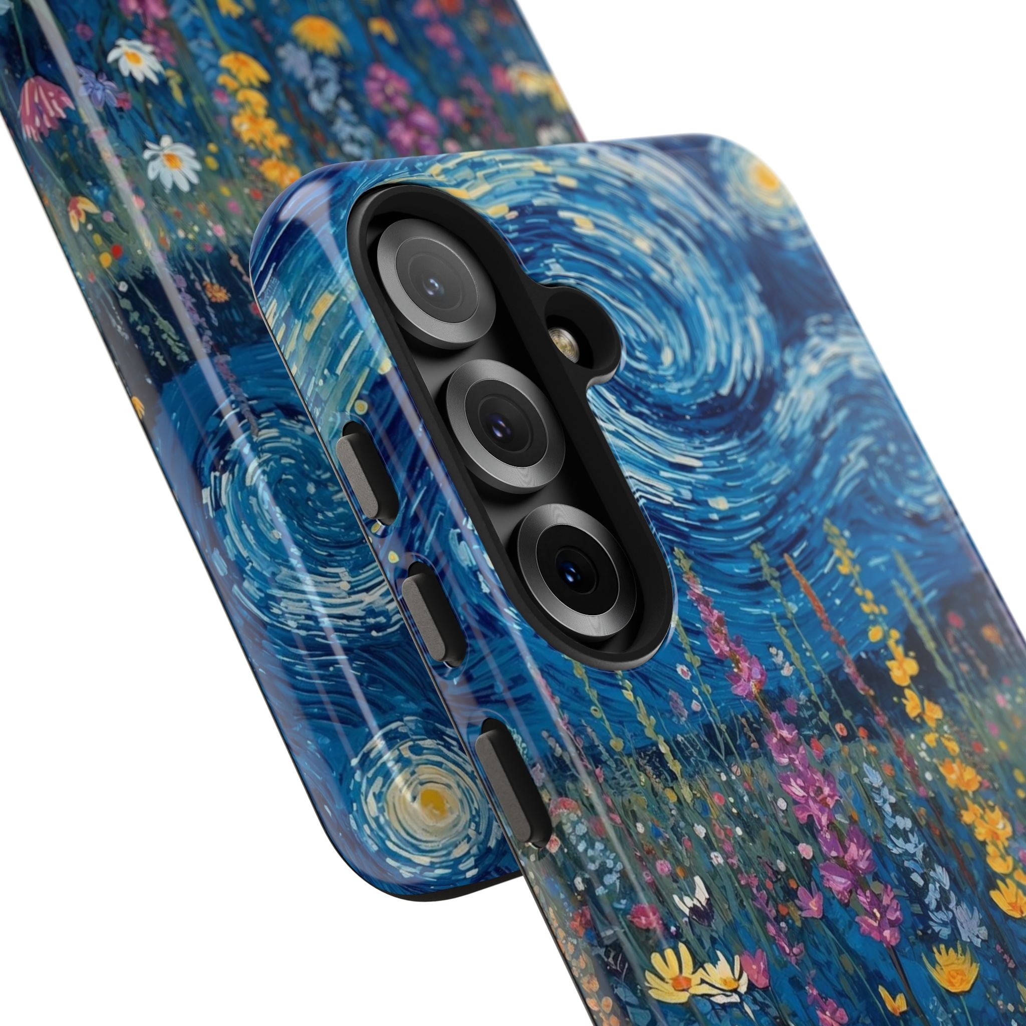 Tough Phone Case — Starry Night Wildflower Protective Phone Cover
