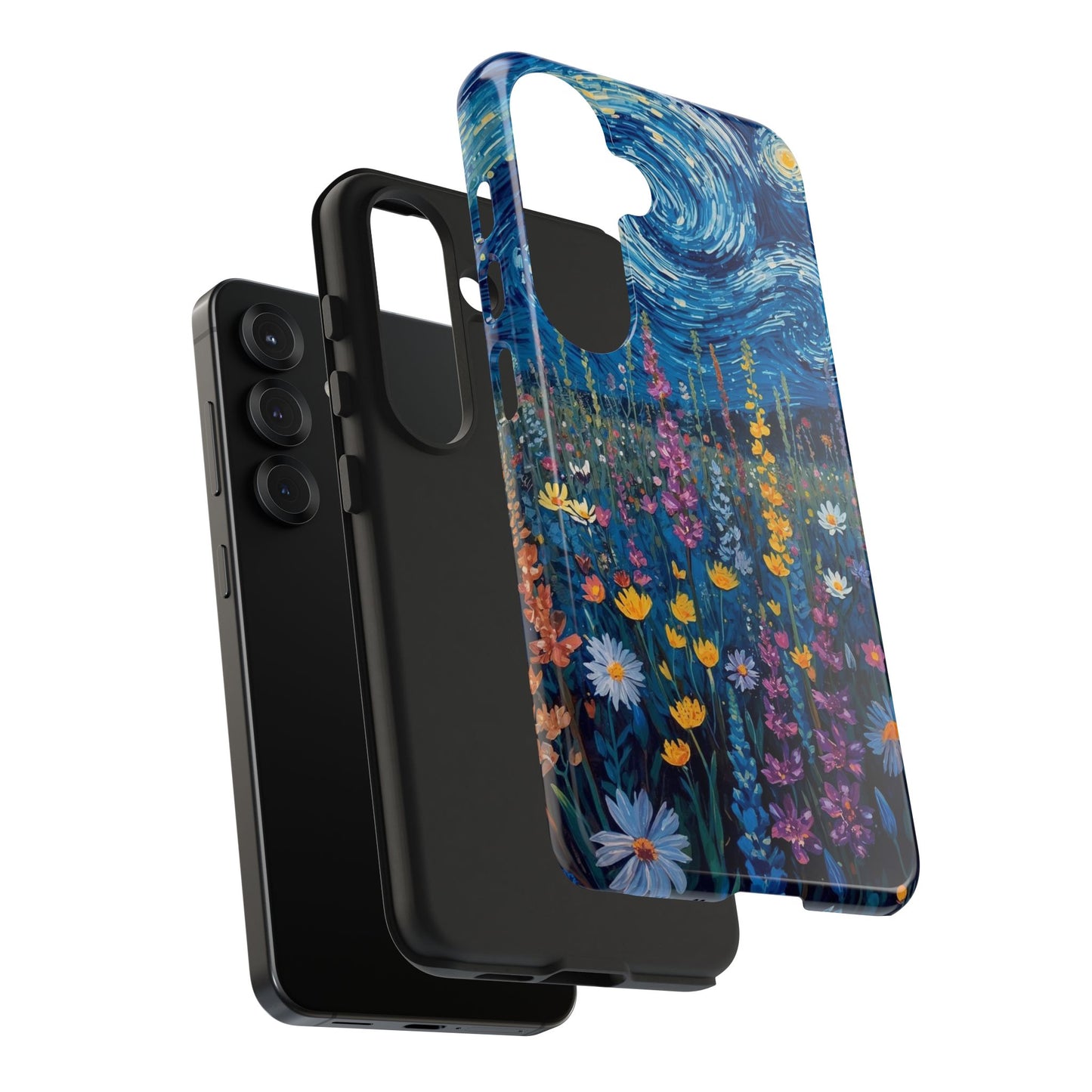 Tough Phone Case — Starry Night Wildflower Protective Phone Cover