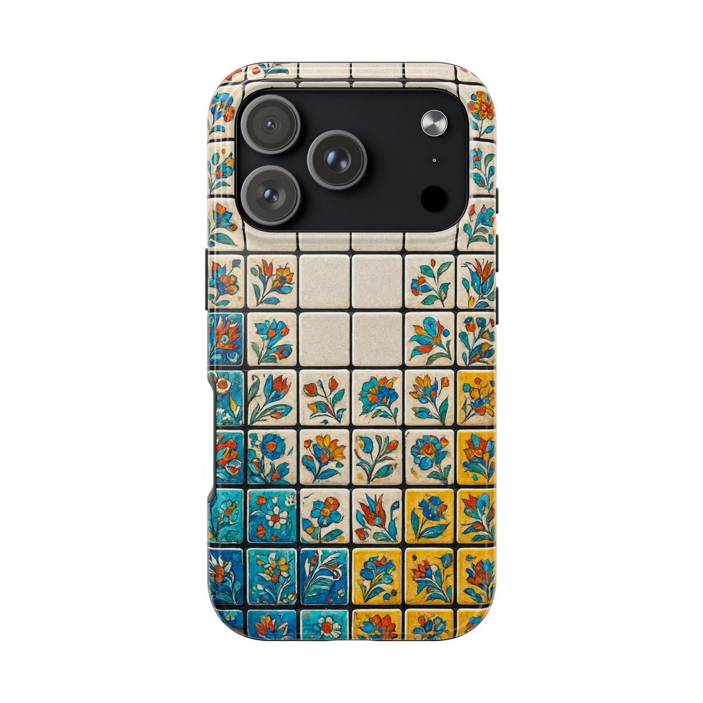 Tea on Kilim Tough Phone Case — Ottoman-Inspired Cozy Red & Gold Design